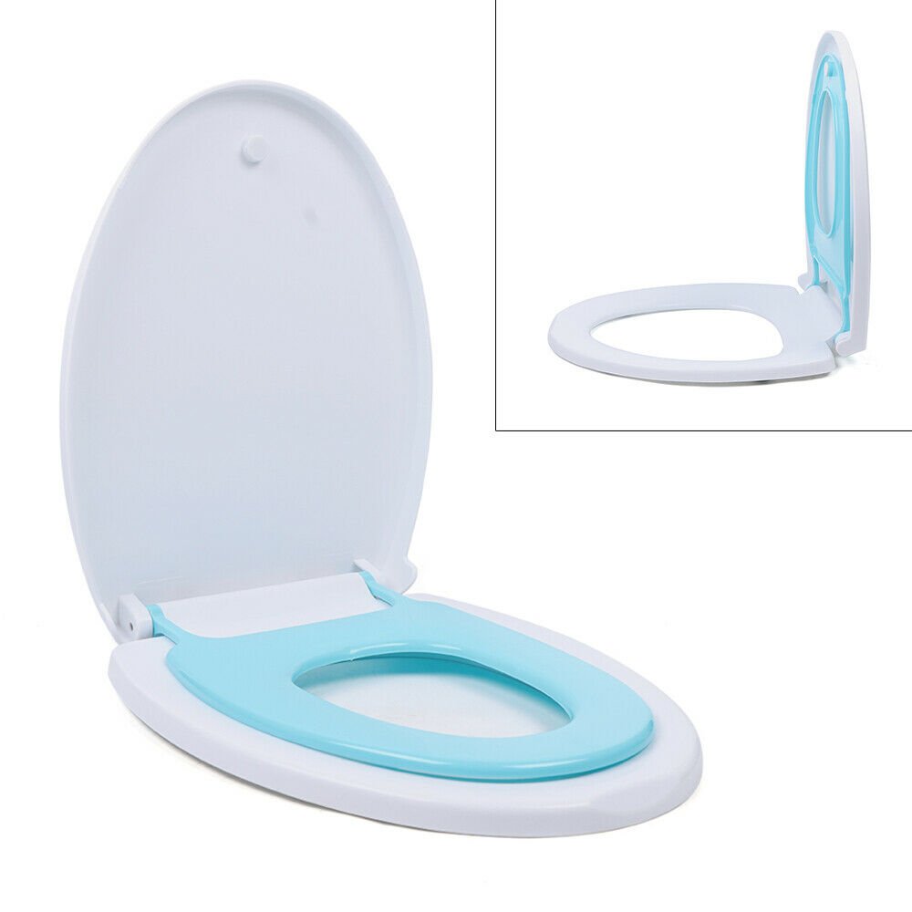 Toddler & Adult Toilet Seat Lid W/Builtin Potty Home Seat SlowClose