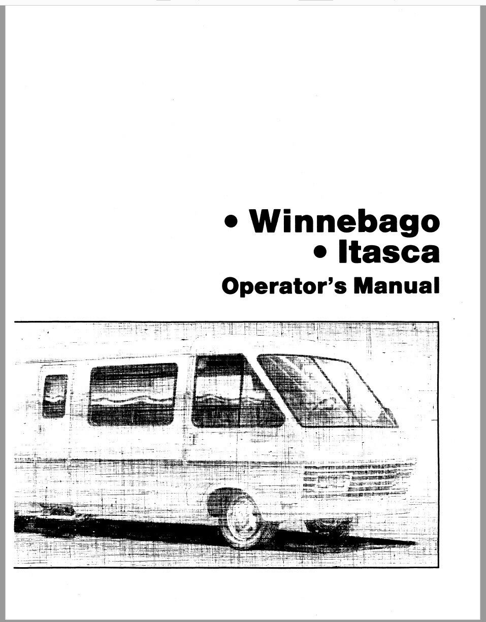 Winnebago 1984 Itasca Motor Home Owners Manual User Guide Coil Bound